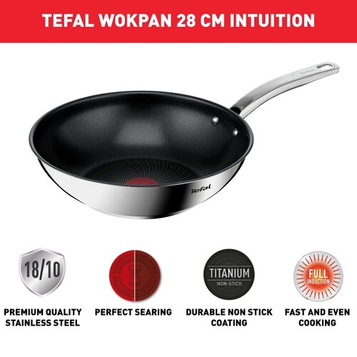 Intuition Wokpanne 28 cm Rustfritt stål 