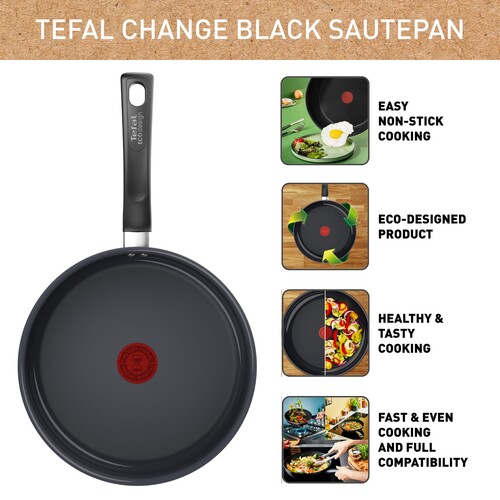 Change Black Traktørpanne 24 cm med lokk Svart 