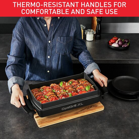 Optigrill XL bordgrill rustfritt stål bake