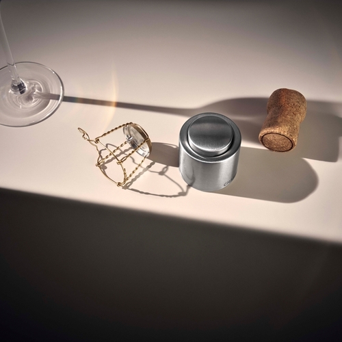 Clever & More  champagneforsegler i rustfritt stål, Cromargan® 