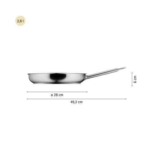 Ultimate stekepanne 24 cm, i rustfritt stål, 18/0 nikkelfri 