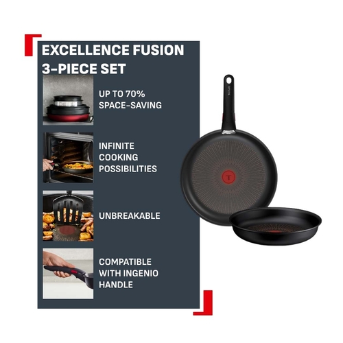 Ingenio Excellence Fusion Stekepannesett 3 deler