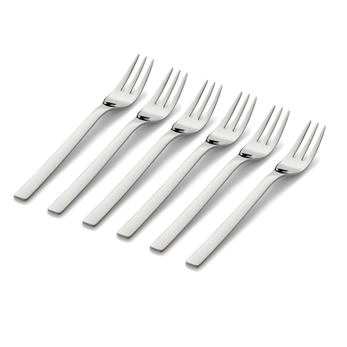 Nuova kakegaffelsett – 6 stk (16 cm), rustfritt stål