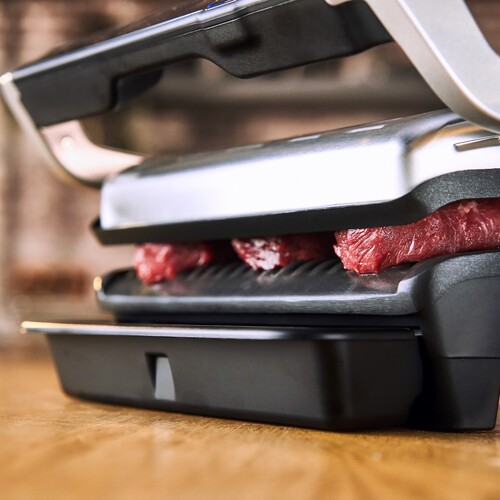 Optigrill+ bordgrill rustfritt stål seks programmer