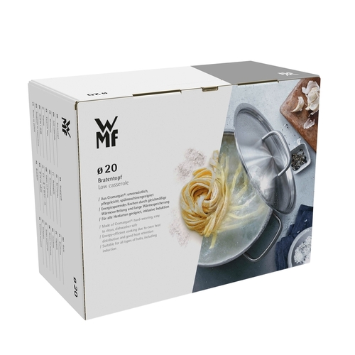 Diadem Plus gryte lav 20 cm /3 L med lokk, stål Cromargan 