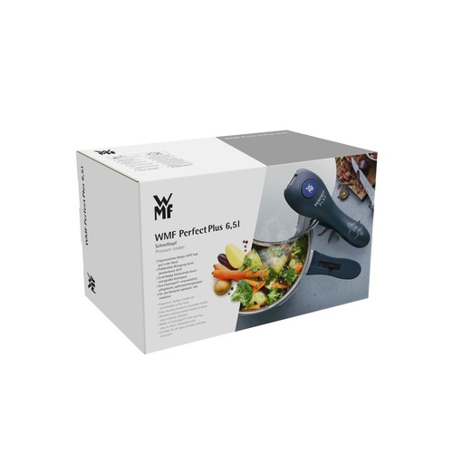 Perfect Plus trykkoker 22 cm / 6,5 L med dampkurv, rustfritt stål 