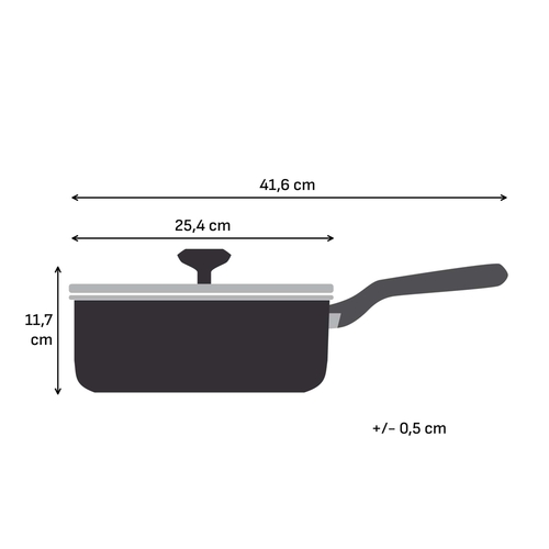 Traktørpanne 24 cm med lokk, Excell Cook