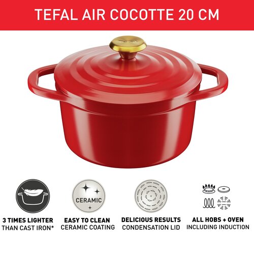AIR Gryte 20 cm 3,1 l Rød 