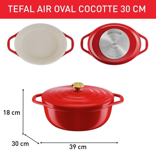AIR Gryte Oval 30 /5,7 l cm Rød 