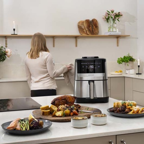 Easy Fry Silence-air fryer 5L rustfritt stål 