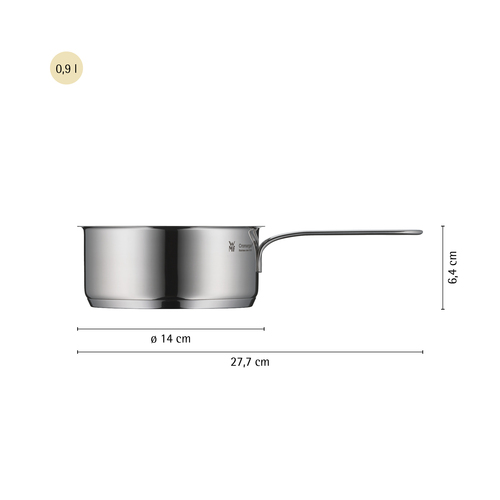 Mini kasserolle 14 cm /0,9 L, rustfritt stål 18/10 Cromargan® 