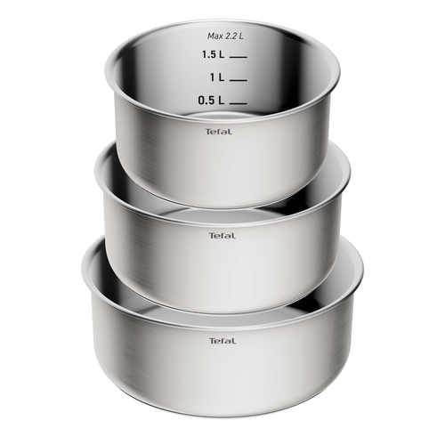 Kasserollesett 4 deler, Ingenio G7 Emotion Brushed Uncoated