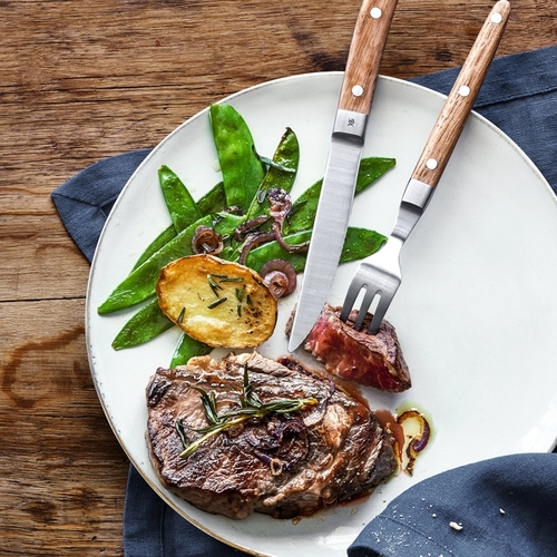 Ranch grillbestikk sett 12 stk i eiketre rustfritt stål Cromargan® 