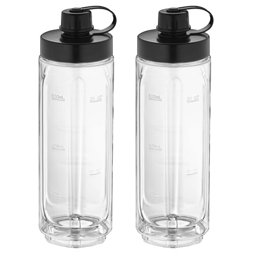 KitchenMinis blender ,2 beholdere, 300 W, rustfritt stål 