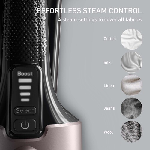 Pure Force 3-i-1 Steamer, Strykejern & Rengjøring, Svart & Rosa