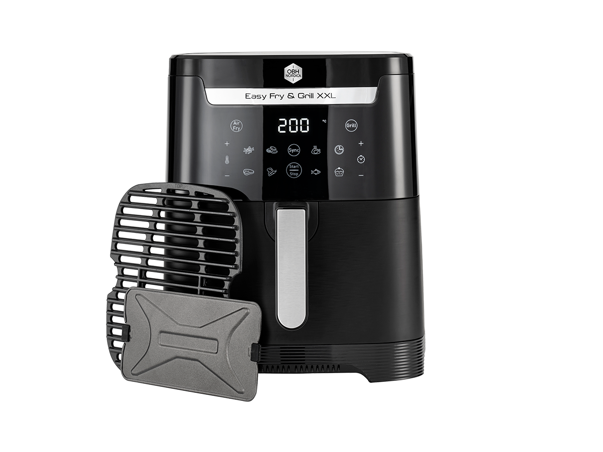 OBH NORDICA Easy Fry & Grill XXL 2in1 Svart - Air fryer AG8018S0