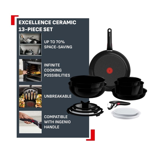 Ingenio G7 Excellence Ceramic Kasserolle- og Stekepannesett 13 deler