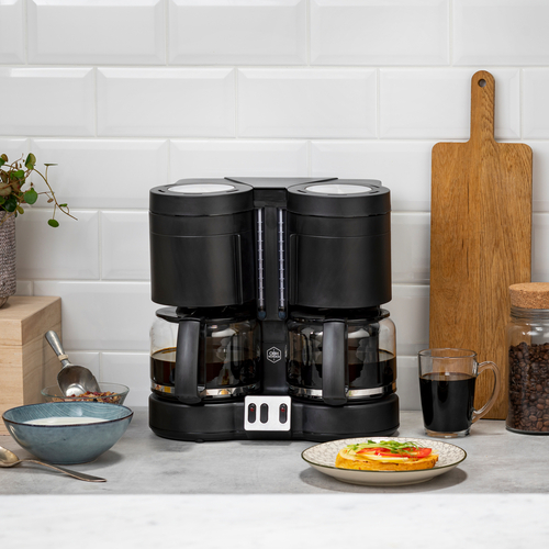 Duo Tech 2 kaffetrakter i 1 svart 20 kopper