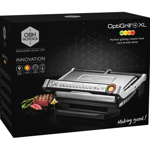 Optigrill XL bordgrill rustfritt stål ni programmer