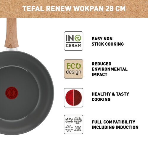Renew Wokpanne 28 cm Grå 