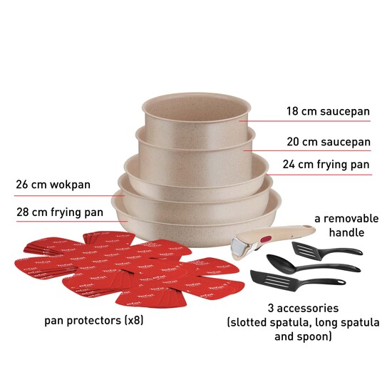 Ingenio Delight stekepanne og grytesett 17 deler