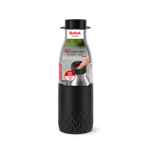 Bludrop Sleeve Vannflaske i rustfritt stål 0,5 l Svart 