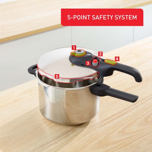 Secure 5 NEO II Trykkoker 6l med dampkurv