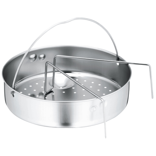 Dampkurv med underlag/håndtak 22 cm rustfritt stål Cromargan® 