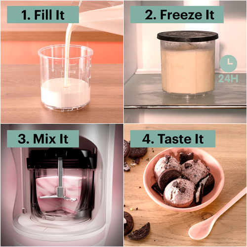 Dolci Gelato ekstra skåler, 3 x 480 ml.