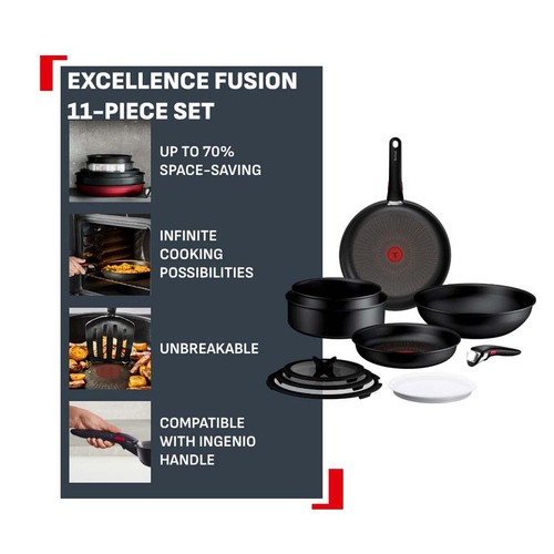 Ingenio Excellence Fusion Stekepanne- og Kasserollesett 11 deler