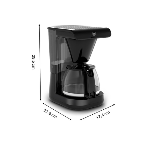 Kaffetrakter svart 1,1 l/12 kopper. Monaco.