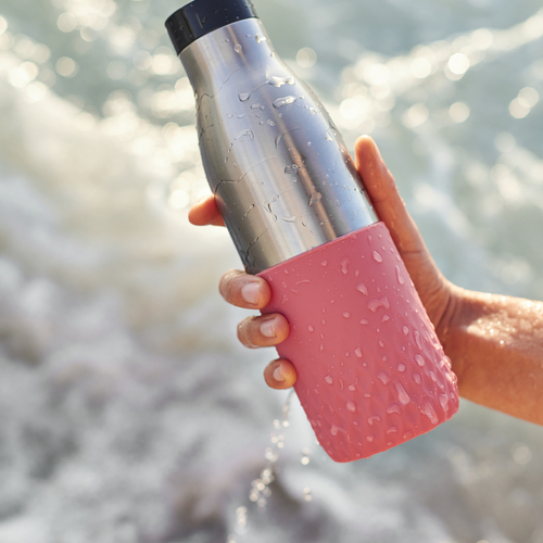 Bludrop Sleeve Vannflaske av Rustfritt stål 0,5 l rosa 