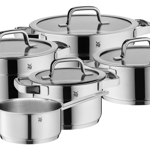Compact Cuisine grytesett 5 stk m. Lokk (24/20/20/16/16cm) Stål 