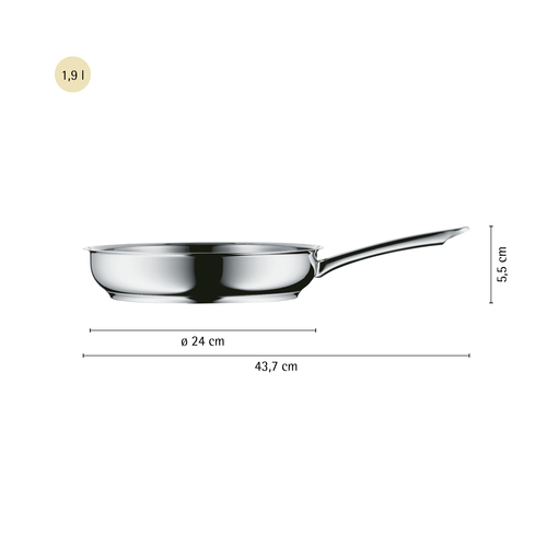 Profi stekepanne 24 cm, i rustfritt stål, 18/10 Cromargan® 