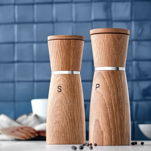 Ceramill Nature salt- og pepperkvern i tre, 2 stk, malingsnivåer 