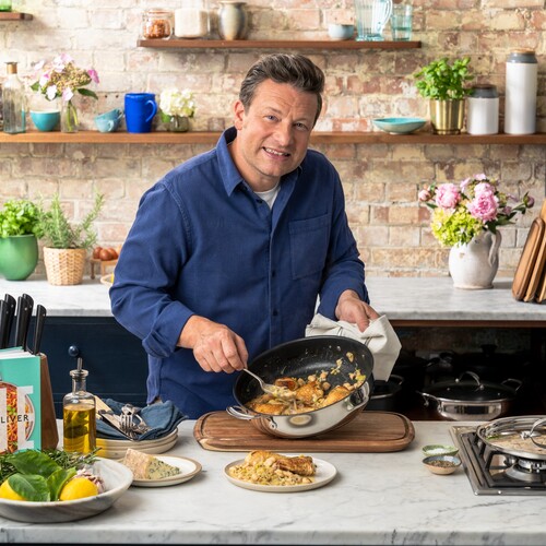 Jamie Oliver Cook's Classics Stainless Steel All in one pan 30 cm / 4,9 L w. lid
