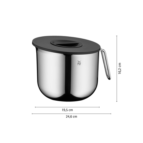 Blandebolle med lokk, 18,5 cm/ 2,5 L i rustfritt stål 