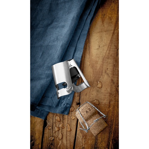 Clever & More  champagneforsegler med vinger, rustfritt stål 