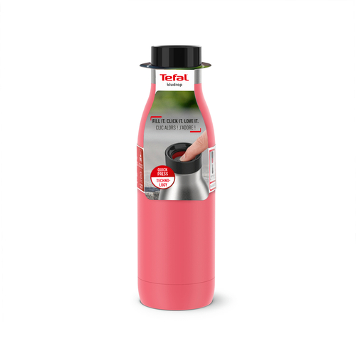 Bludrop Basic Vannflaske av Rustfritt stål 0,5 l rosa 