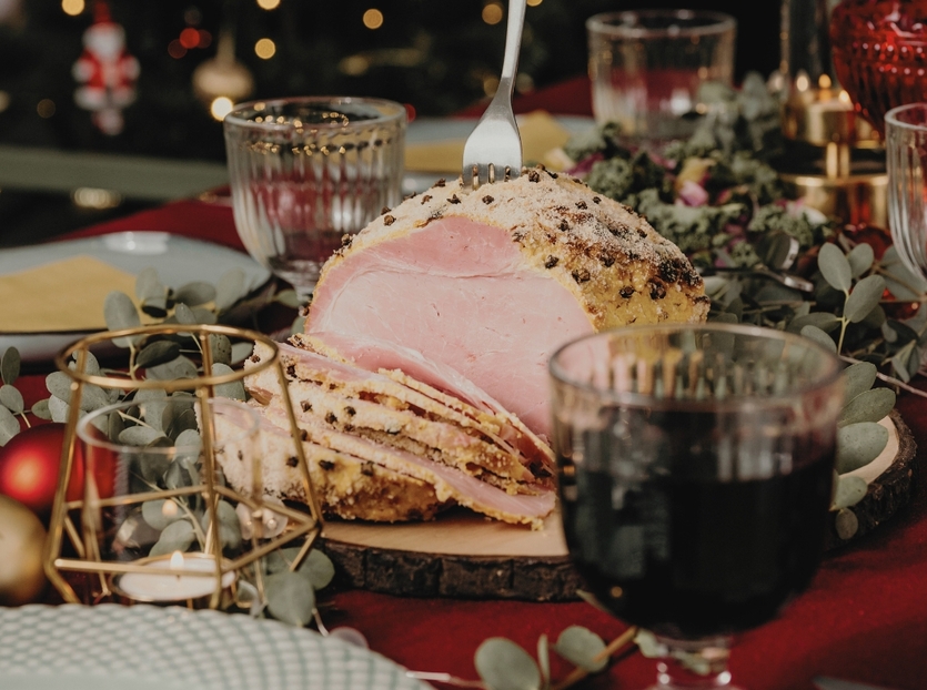 Gratinert juleskinke