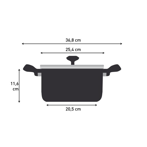 So Recycled Gryte 24 cm med lokk Svart 