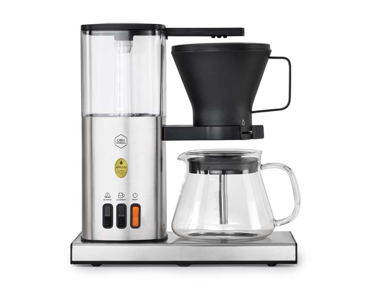 Kroppen på kaffetrakteren er laget av aluminium