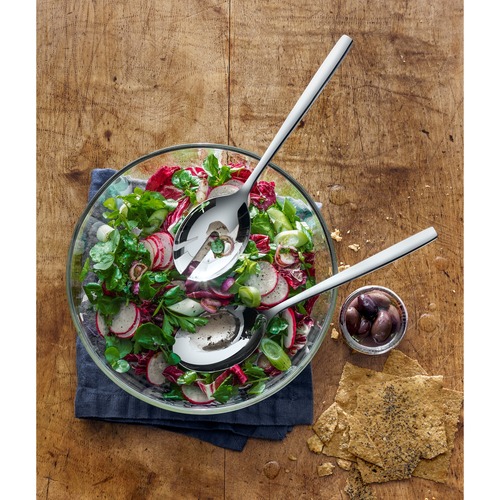 Taverno salatsett - Glassbolle 23,5 cm, med salatbestikk 25 cm 