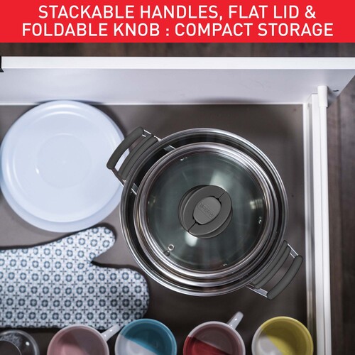 Tefal Opti'space 6 pcs set Grey