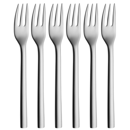 Nuova kakegaffelsett – 6 stk (16 cm), rustfritt stål