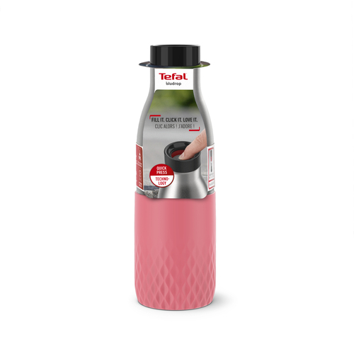 Bludrop Sleeve Vannflaske av Rustfritt stål 0,5 l rosa 